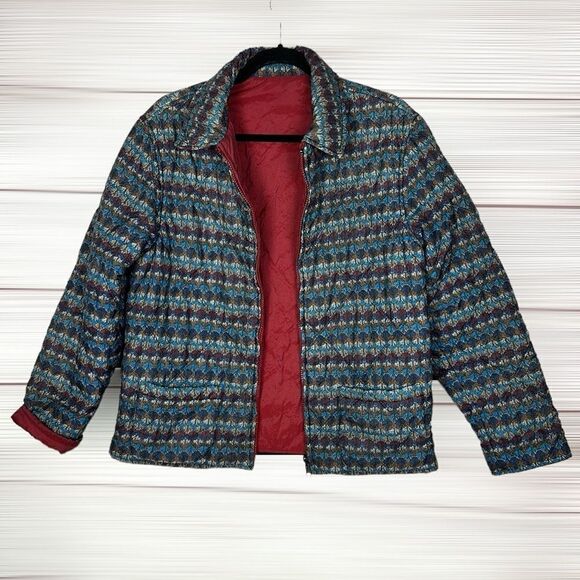 Missoni Sport Lightweight Puff Jacket Reversible Quilted Zip Front  42 US M - Picture 1 of 16